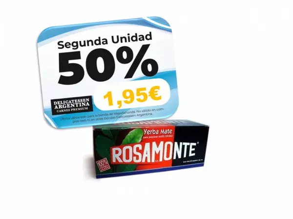 Mate cocido Rosamonte 2º Ud. 50% Dto.