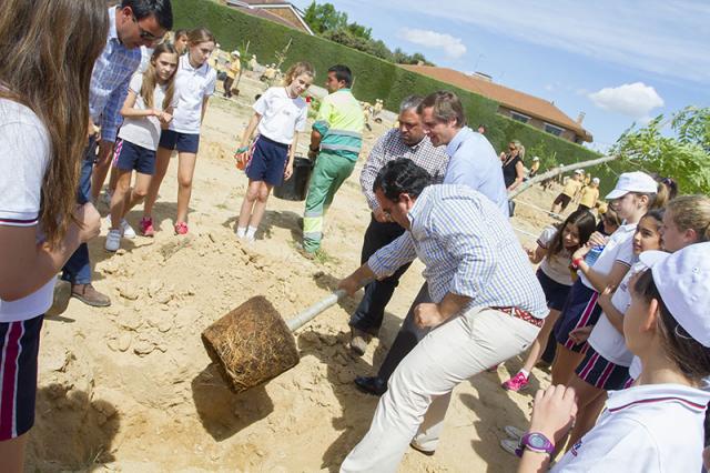 Más de 600 escolares de Boadilla del Monte reforestan una zona degradada en la urbanización Valdecabañas