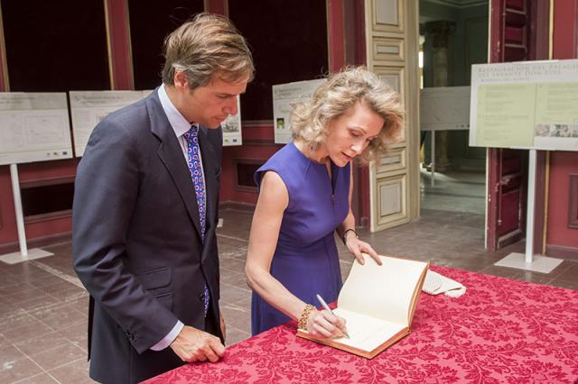 
                                                    La Princesa Sibilla de Luxemburgo visita el Palacio del Infante Don Luis