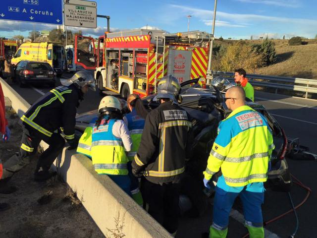 
                                                    Un joven de 23 años en estado crítico tras un accidente en Majadahonda