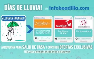 InfoBoadilla.com presenta 'Días de Lluvia': cupones descuento exclusivos para días lluviosos
