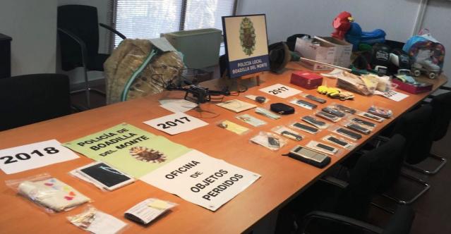 La Policía Local de Boadilla recogió casi 400 objetos perdidos en 2017