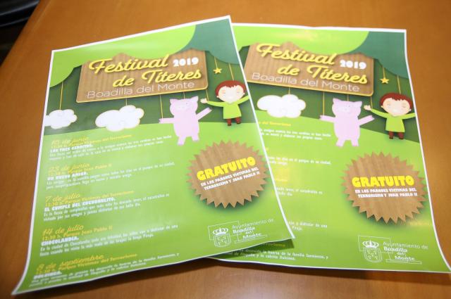 
                                                    ﻿El Festival de Títeres ofrecerá a los más pequeños cinco representaciones en dos parques de Boadilla