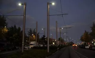 Metro Ligero ilumina su trazado al paso por el área urbana de Boadilla para aumentar la seguridad