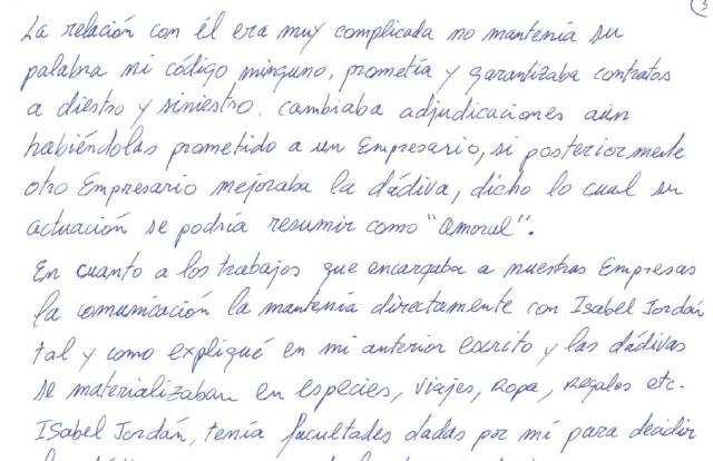 Francisco Correa carga contra el ex alcalde de Boadilla en una carta de confesión