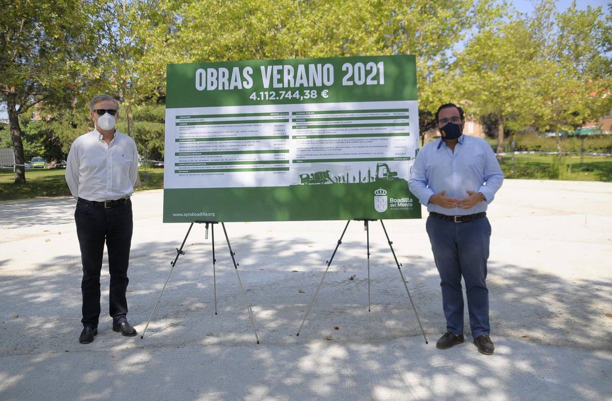El Ayuntamiento de Boadilla invertirá más de cuatro millones de euros en obras durante este verano 