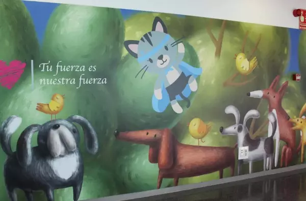 Unicornios y elefantes en la nueva decoración del área de Radiología Pediátrica del Hospital Puerta de Hierro