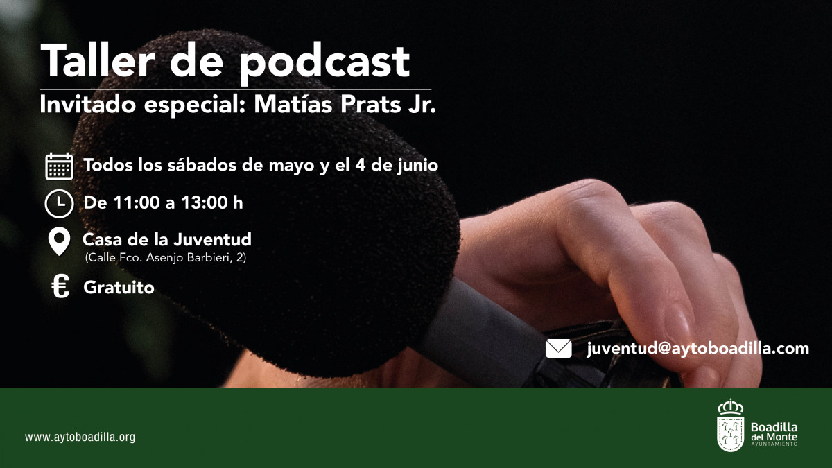 
                                                    Boadilla abre el plazo de inscripción para el taller gratuito de podcast