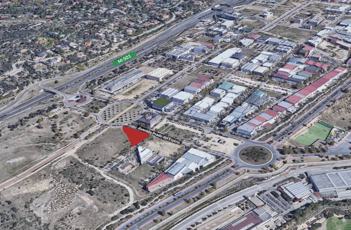 El Ayuntamiento de Boadilla saca a la venta una parcela de 1.610,74 m² de uso comercial en Prado del Espino