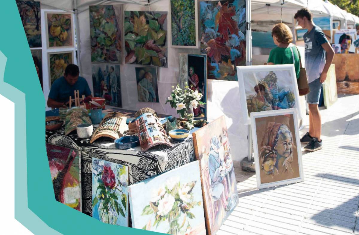 El talento local sale a la calle en la X Feria del Arte de Boadilla