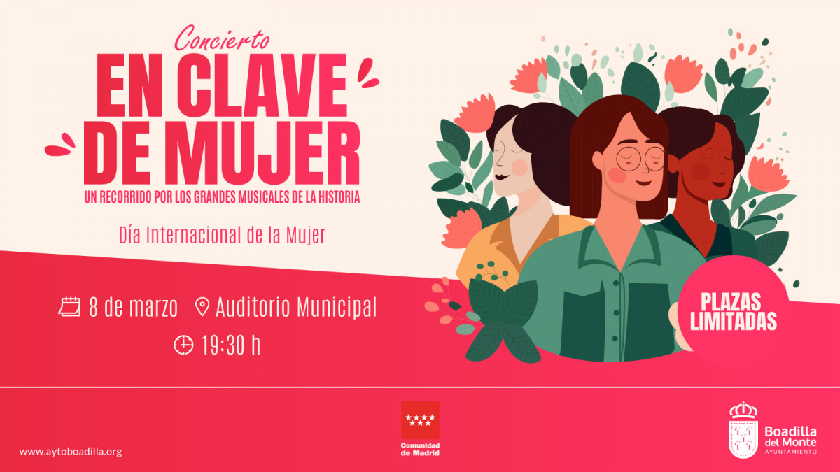 Boadilla conmemorará el Día de la Mujer con un concierto sobre personajes femeninos en los musicales