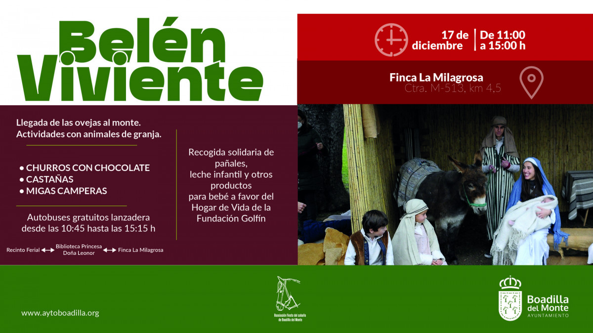 
                                                    Jornada festiva navideña en la finca de La Milagrosa de Boadilla este domingo