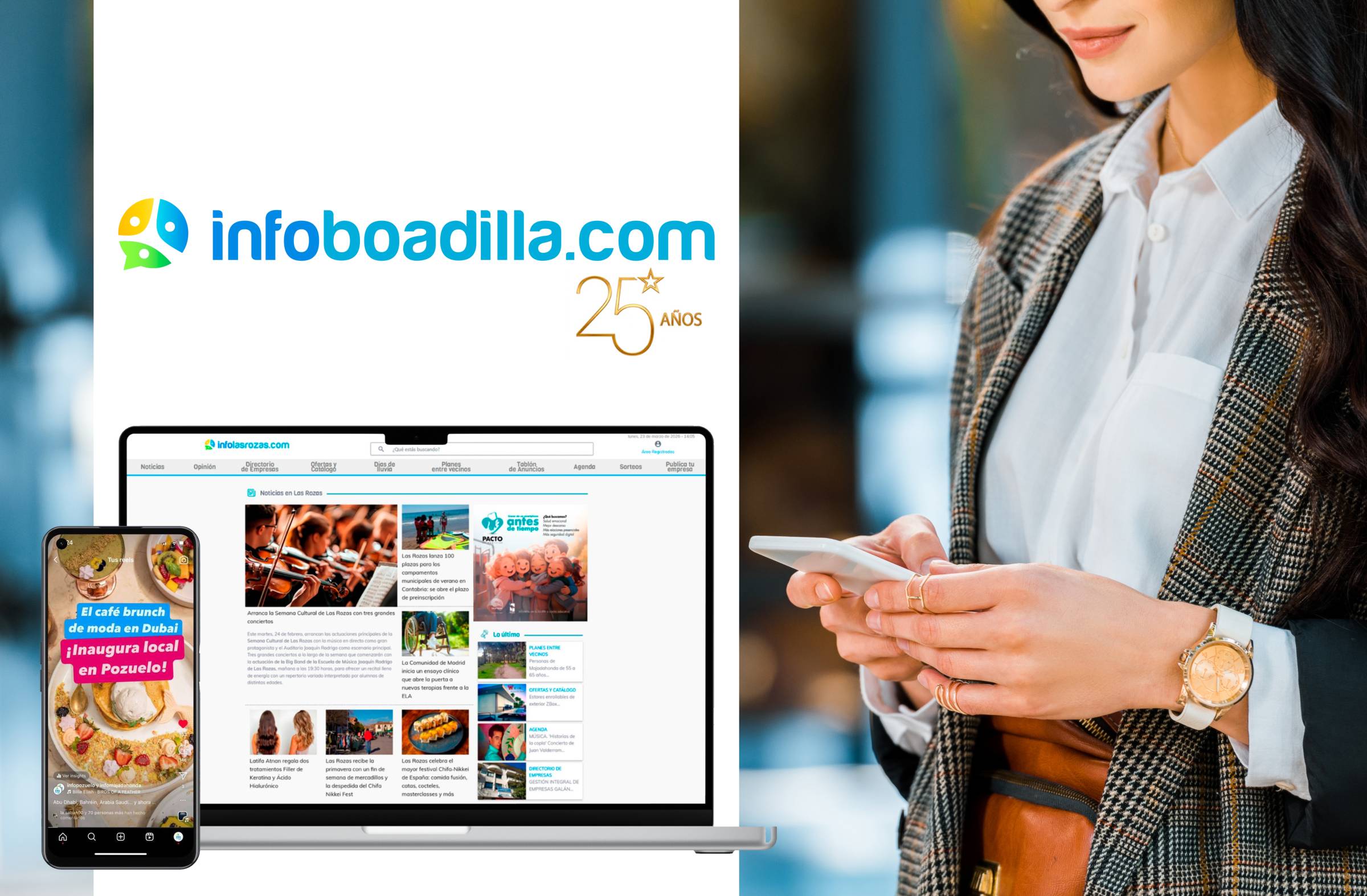 
                                                    InfoBoadilla.com celebra 25 años como la mayor comunidad online del Noroeste con un doble sorteo para vecinos y empresas