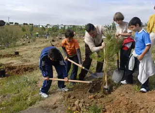 500 escolares celebran el Día del Árbol de Boadilla del Monte