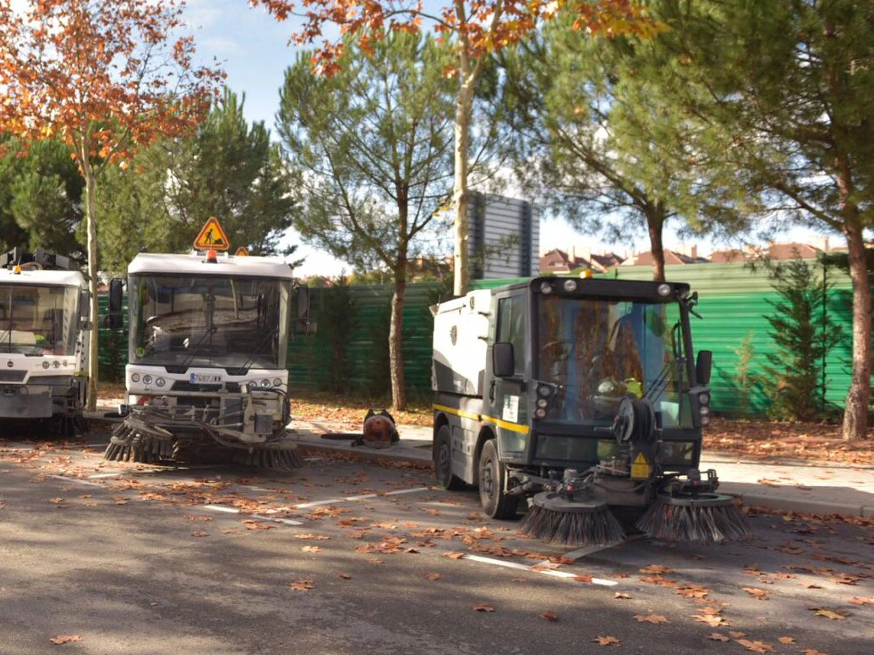 Ruido altísimo de la máquina que recoge las hojas