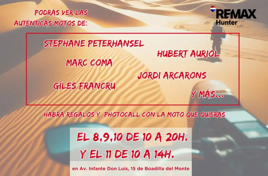 El DAKAR  vuelve a Boadilla en 2026